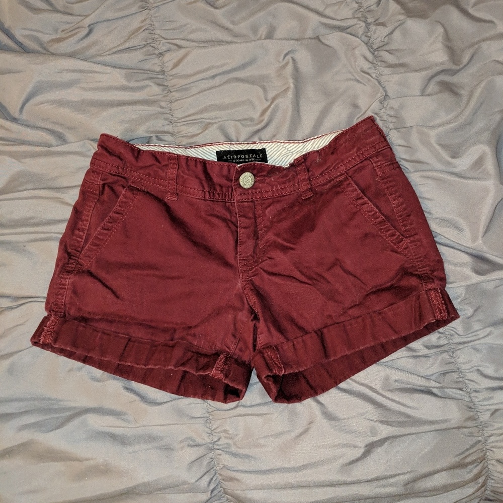‼️3FOR 10 AEROPOSTALE maroon shorts